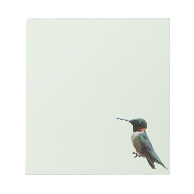 Bloc De Notas Fotografía de pájaro húmedo con trompetas de rubí (Frente)