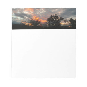 Bloc De Notas Fotografía del paisaje natural del atardecer de in