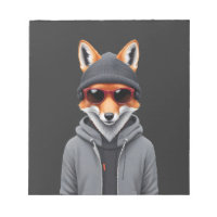 Fox usando Hoodie Funny Guay Animal Character Art