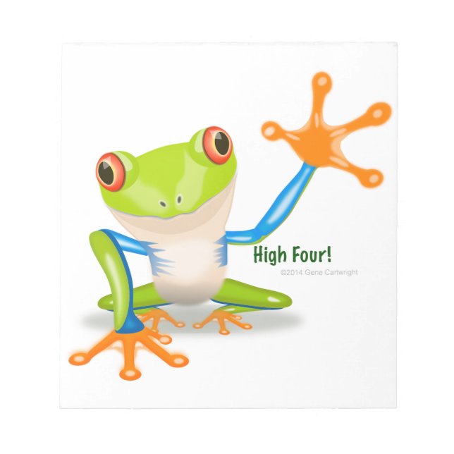 Bloc De Notas Freddie Frog "Saludo Alto" (Frente)