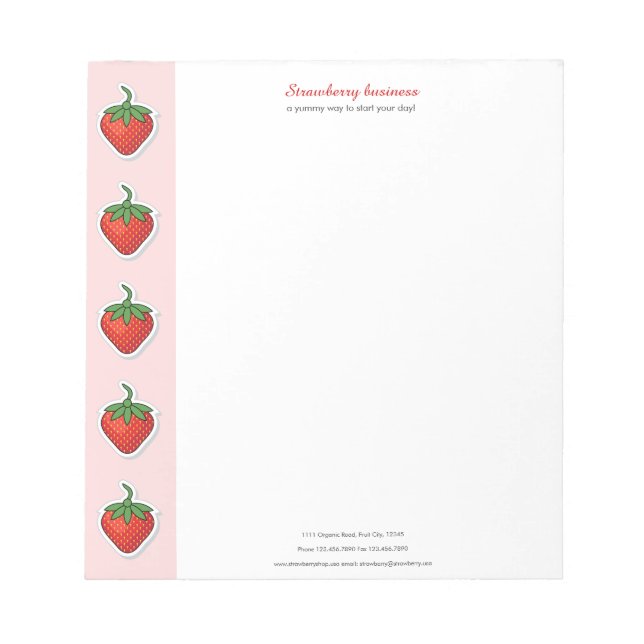 Bloc De Notas Fresa dulce rojo (Frente)