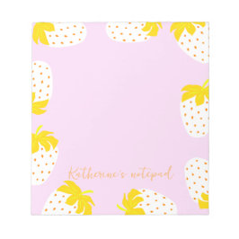 Bloc De Notas Fresa rosa amarillo