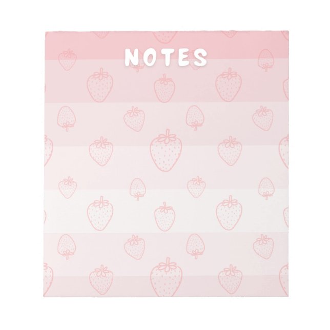 Bloc De Notas Fresas con Crema Notepad (Frente)