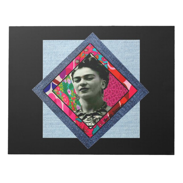 Bloc De Notas Frida Kahlo Retro Pink Denim (Frente)