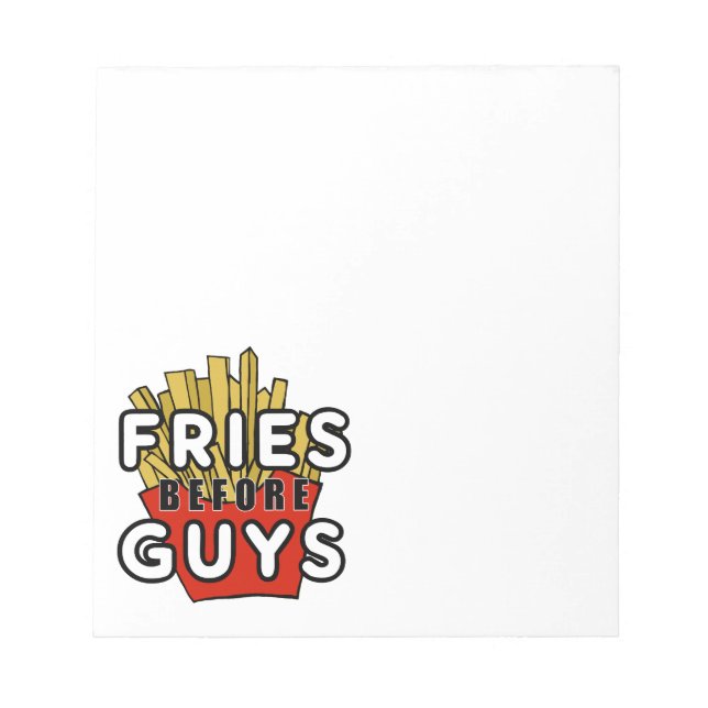 Bloc De Notas Fries antes que chicos (Frente)