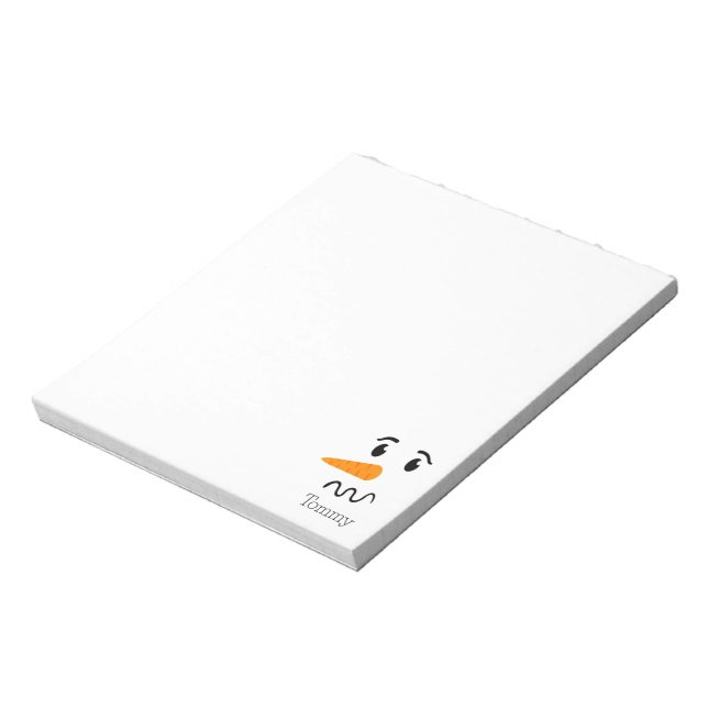 Bloc De Notas Frosty el rostro confuso del hombre de nieve (Lado Izquierdo)