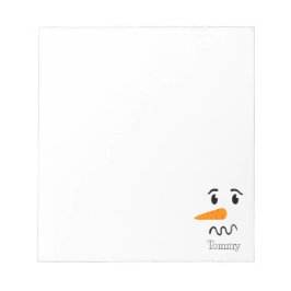 Bloc De Notas Frosty el rostro confuso del hombre de nieve