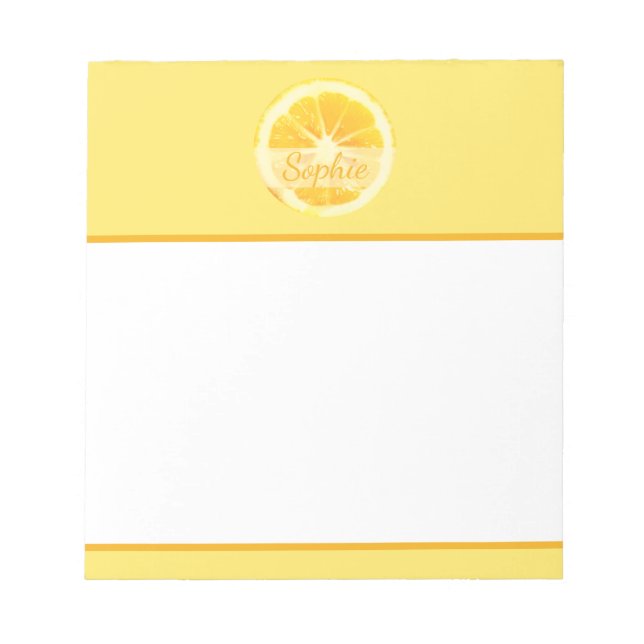 BLOC DE NOTAS FRUTA DE LEMONIA PERSONALIZADA PERSONALIZADA DE AM (Frente)