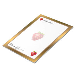 Bloc De Notas Fruta moderna dorada Añadir tu texto