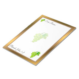 Bloc De Notas Fruta moderna dorada Añadir tu texto