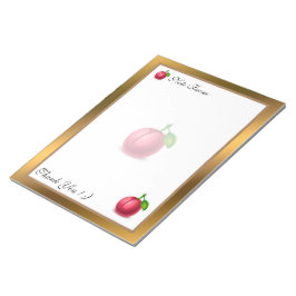 Bloc De Notas Fruta moderna dorada Añadir tu texto