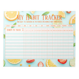 Bloc De Notas Fruto divertido nuevo año nuevo háit tracker
