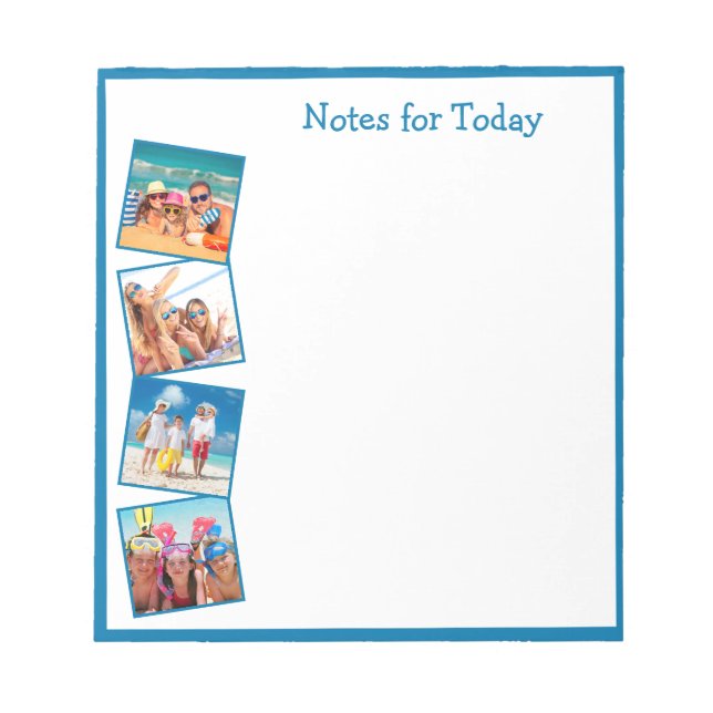 Bloc De Notas Fun Family Vacation 4 Photos Notes for Today Blue (Frente)