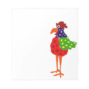 Bloc De Notas Funky Rooster Folk Art Design
