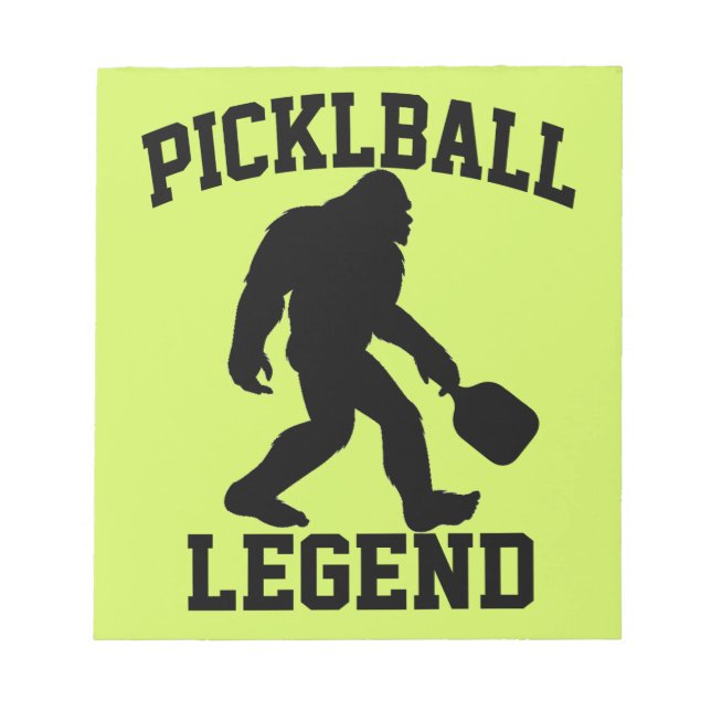 Bloc De Notas Funny Bigfoot Pickleball Legend (Frente)