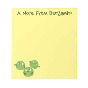 Bloc De Notas Funny Brussels brota personalizado de verduras