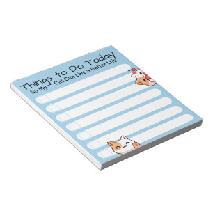 Bloc De Notas Funny Gato lover para hacer una lista de color azu
