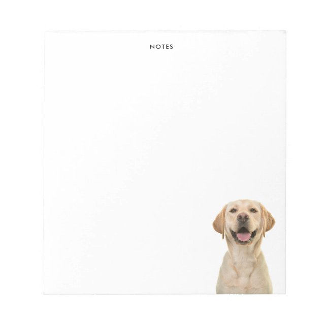 Bloc De Notas Funny Labrador Recuperador Perro Nombre Personaliz (Frente)