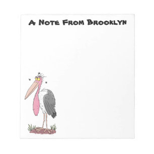 Bloc De Notas Funny marabou stork personalizado
