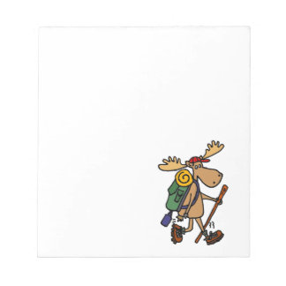 Bloc De Notas Funny Moose Hiker