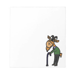 Bloc De Notas Funny Old Goat Original Art Personalizado