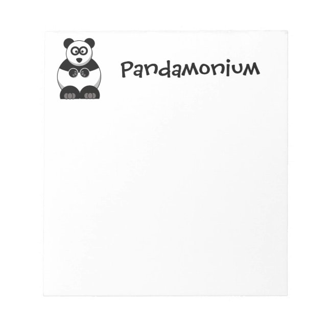 Bloc De Notas Funny Pandamonium Panda Personalizado, Cute Stress (Frente)