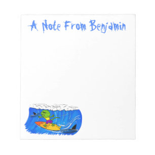 Bloc De Notas Funny personalizado de surf con lagarto frito