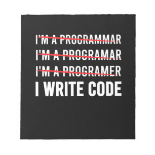 Bloc De Notas Funny Programmer I Wite Code