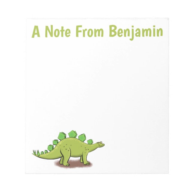 Bloc De Notas Funny stegosaurus dinosaur personalizado (Frente)