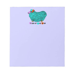 Bloc De Notas Funny Turquoise Ram Año Chino Zodiac Notepad