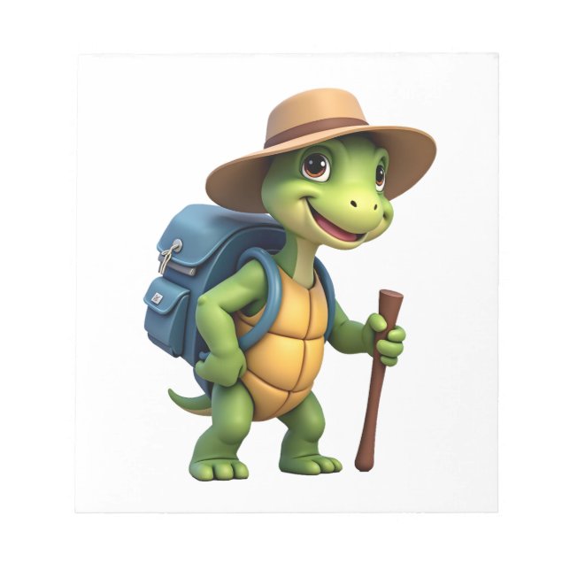 Bloc De Notas Funny Turtle Hiking Graphic Camping Lover Adventur (Frente)