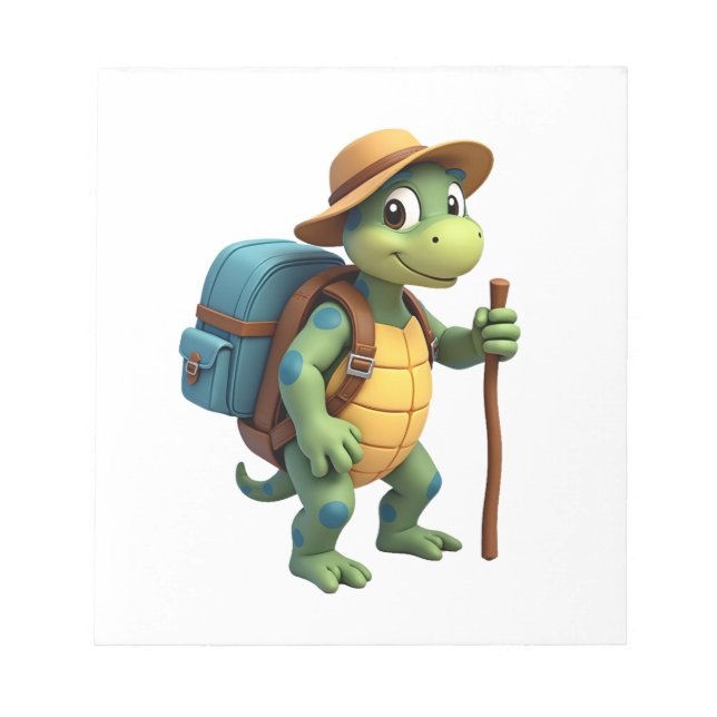 Bloc De Notas Funny Turtle Hiking Graphic Camping Lover Adventur (Frente)