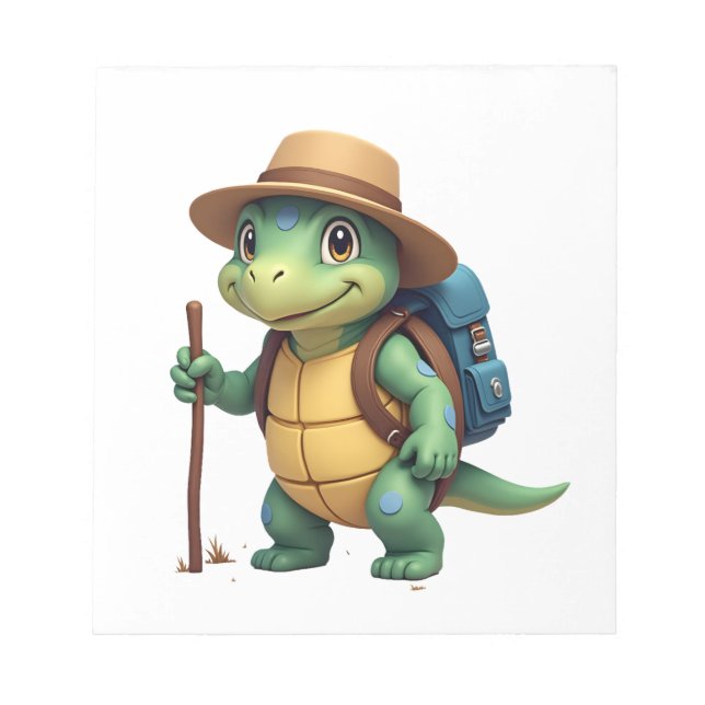 Bloc De Notas Funny Turtle Hiking Graphic Camping Lover Adventur (Frente)