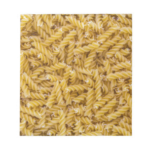 Bloc De Notas Fusilli pasta macro como fondo