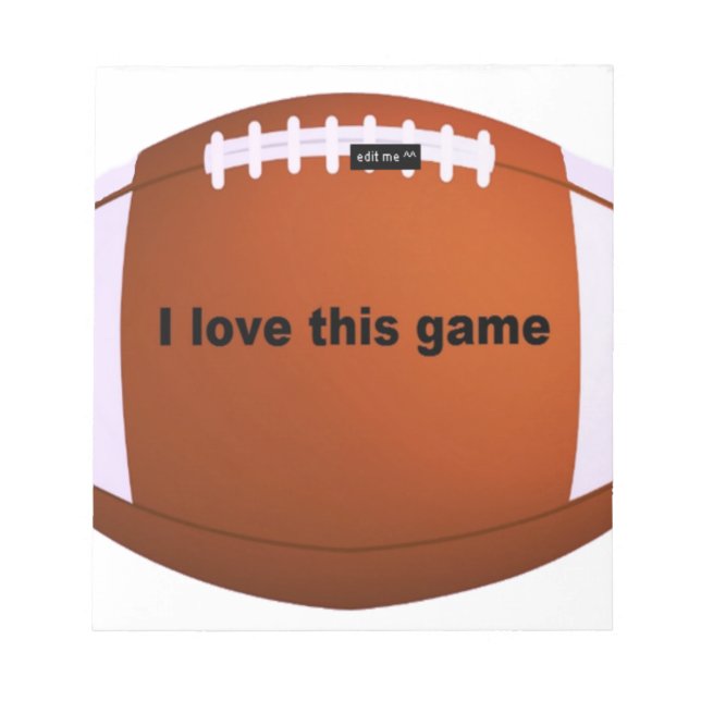 Bloc De Notas Fútbol americano (Frente)