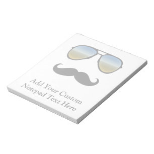 Bloc De Notas Gafas de sol retro divertidas con bigote