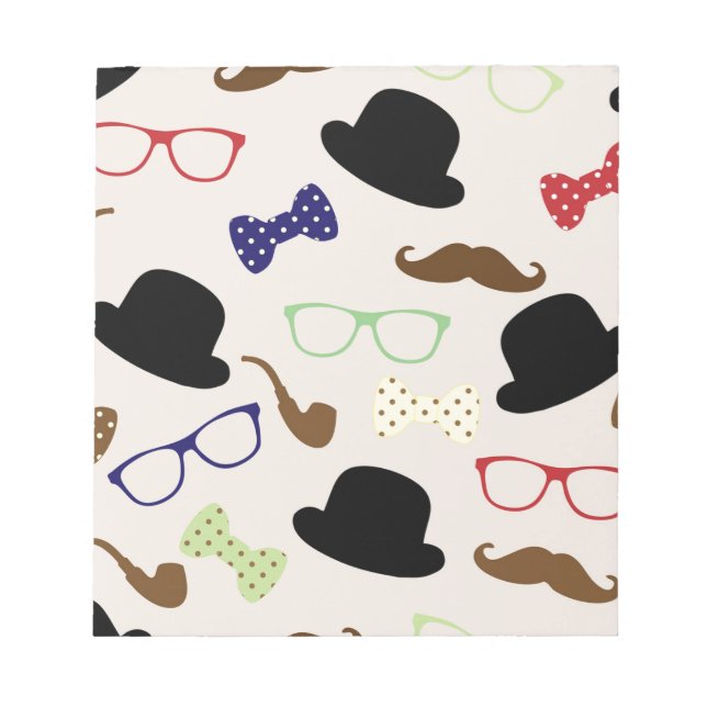 Bloc De Notas Gafas, Gorras y bigote (Frente)