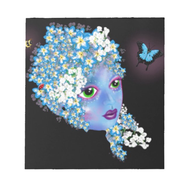 Bloc De Notas Gaia Tierra Madre Pagan Fantasma Arte de LeahG (Frente)