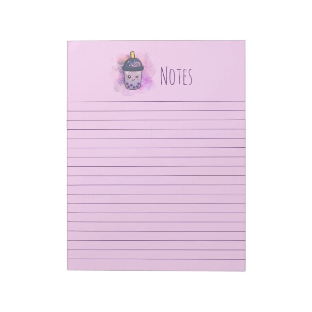 Bloc De Notas Galaxia Boba Tea Stationery Tear Away Notepad (Lado Izquierdo)