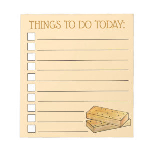 Bloc De Notas Galletas escocesas con galletas de pan tostado de