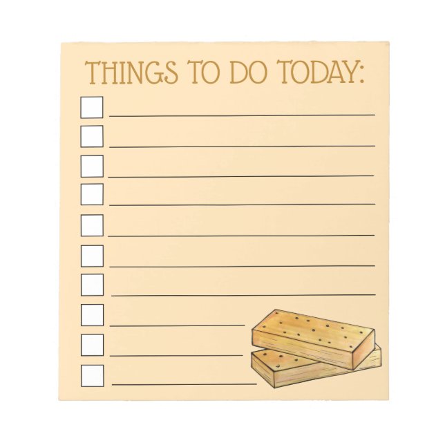 Bloc De Notas Galletas escocesas con galletas de pan tostado de  (Frente)