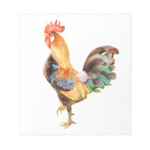 Bloc De Notas Gallo coloreado vibrante