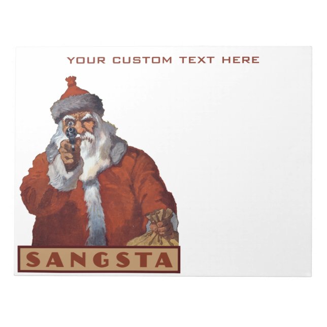 Bloc De Notas Gangsta Santa note pads (Frente)