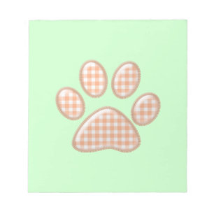 Bloc De Notas garra gata gingham - naranja
