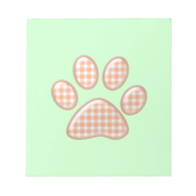 Bloc De Notas garra gata gingham - naranja (Frente)