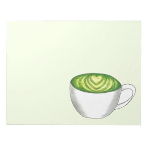 Bloc De Notas Gastronomía de té verde mate en japonés