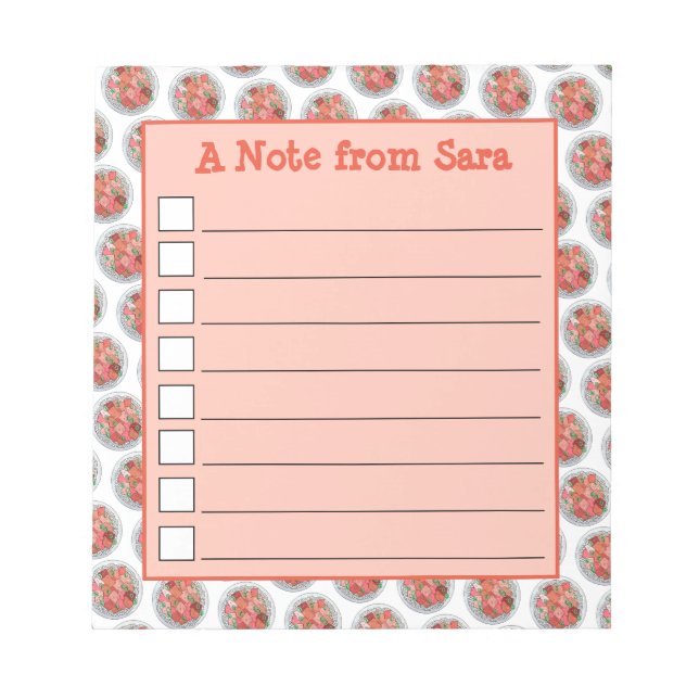 Bloc De Notas Gastronomía hawaiana Ahi Tuna Poké Bowl Hawaii Com (Frente)