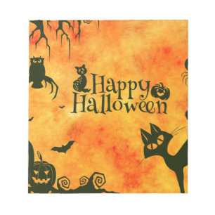Bloc De Notas gatito feliz de halloween