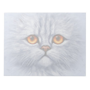 Bloc De Notas Gatito Gato De Taburete Luminoso Face Gris Claro