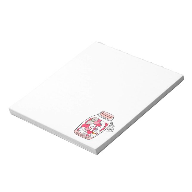 Bloc De Notas Gato antidepresivo divertido regalo para el amante (Lado Izquierdo)